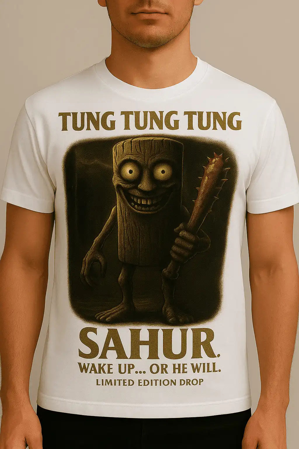 Tung Tung Sahur Horror Graphic T-Shirt – Limited Edition T-shirt – Streetwear | Italaco