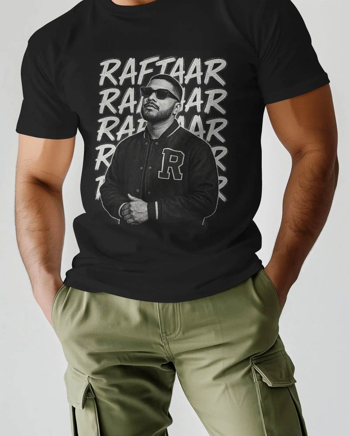 A Raftaar Graffiti T-shirt – Desi Hip-Hop Black & White Edition