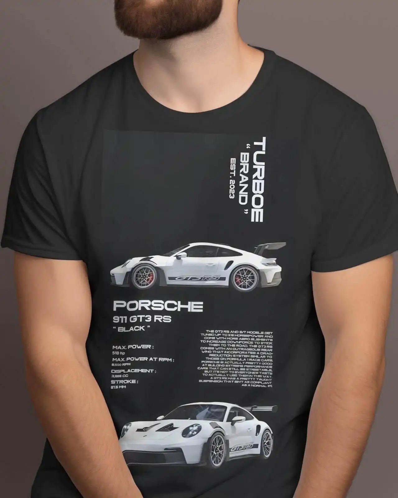 Porsche 911 GT3 RS T-shirt – Turboe Brand Exclusive T-shirt | Italaco