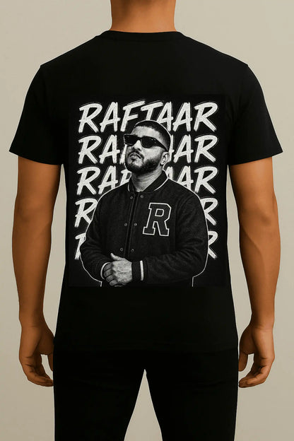 A Raftaar Graffiti T-shirt – Desi Hip-Hop Black & White Edition Black Back