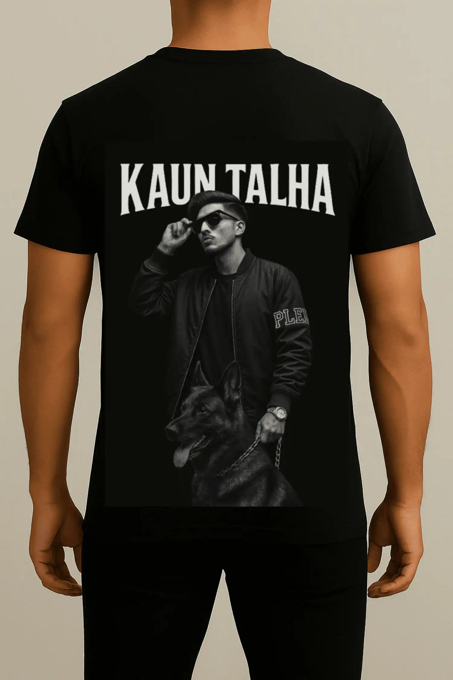 KAUN TALHA T-Shirt – Black & White Streetwear Drop Black Back