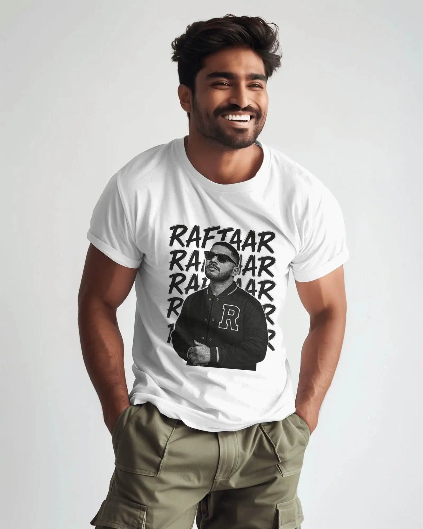 A Raftaar Graffiti T-shirt – Desi Hip-Hop Black & White Edition