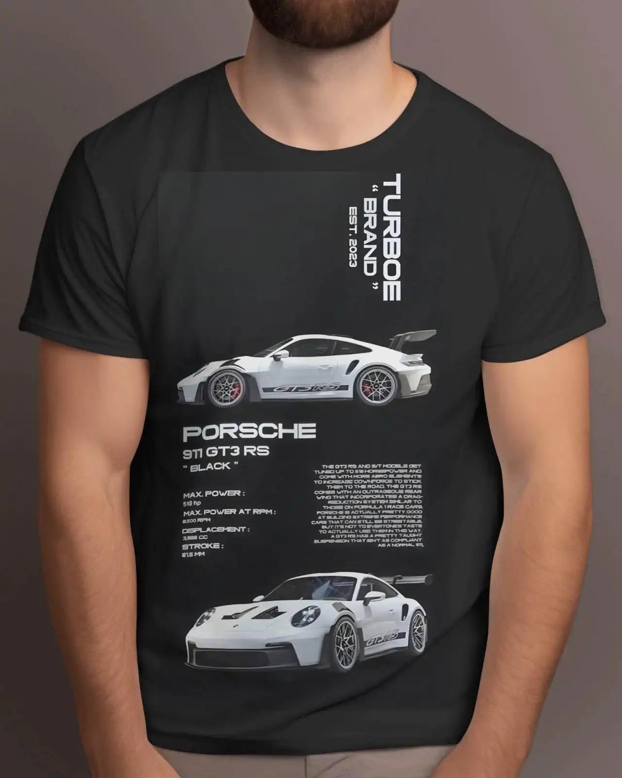 Porsche 911 GT3 RS T-shirt – Turboe Brand Exclusive T-shirt | Italaco