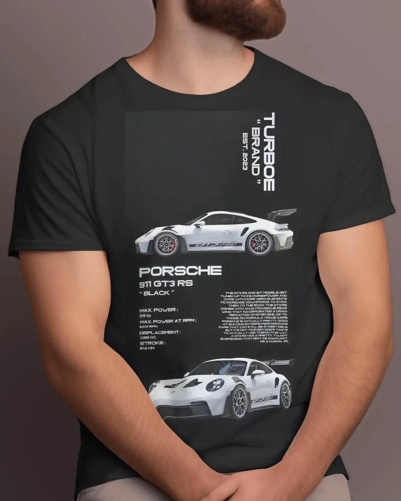 Porsche 911 GT3 RS T-shirt – Turboe Brand Exclusive T-shirt | Italaco